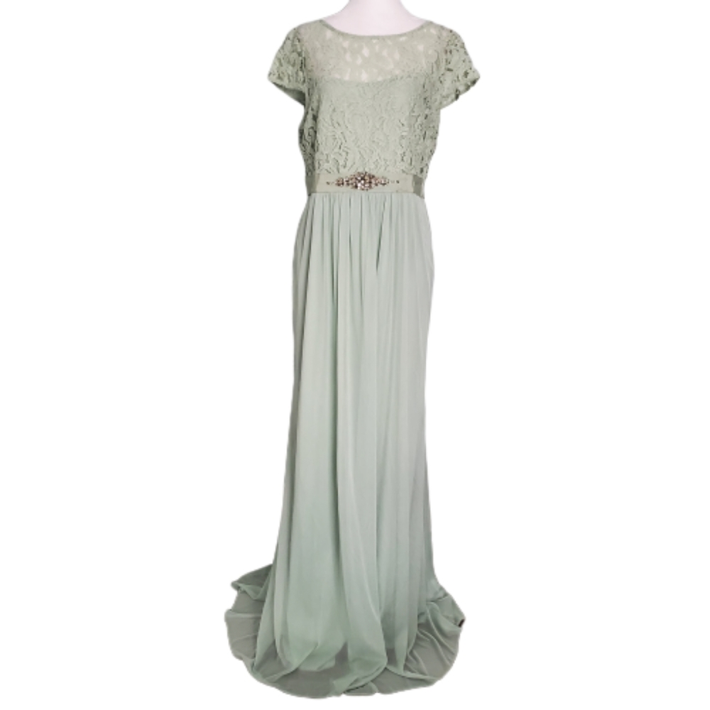 NWT Adrianna Papell Mint Green Maxi Dress